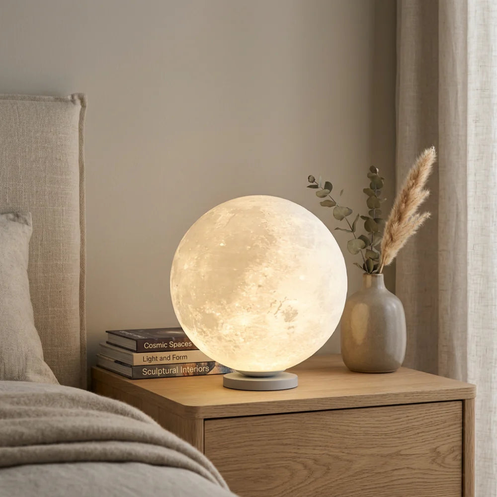 3D Moon Lamp Table LED Dimmable Bedside Night Light Bedroom Home Decor