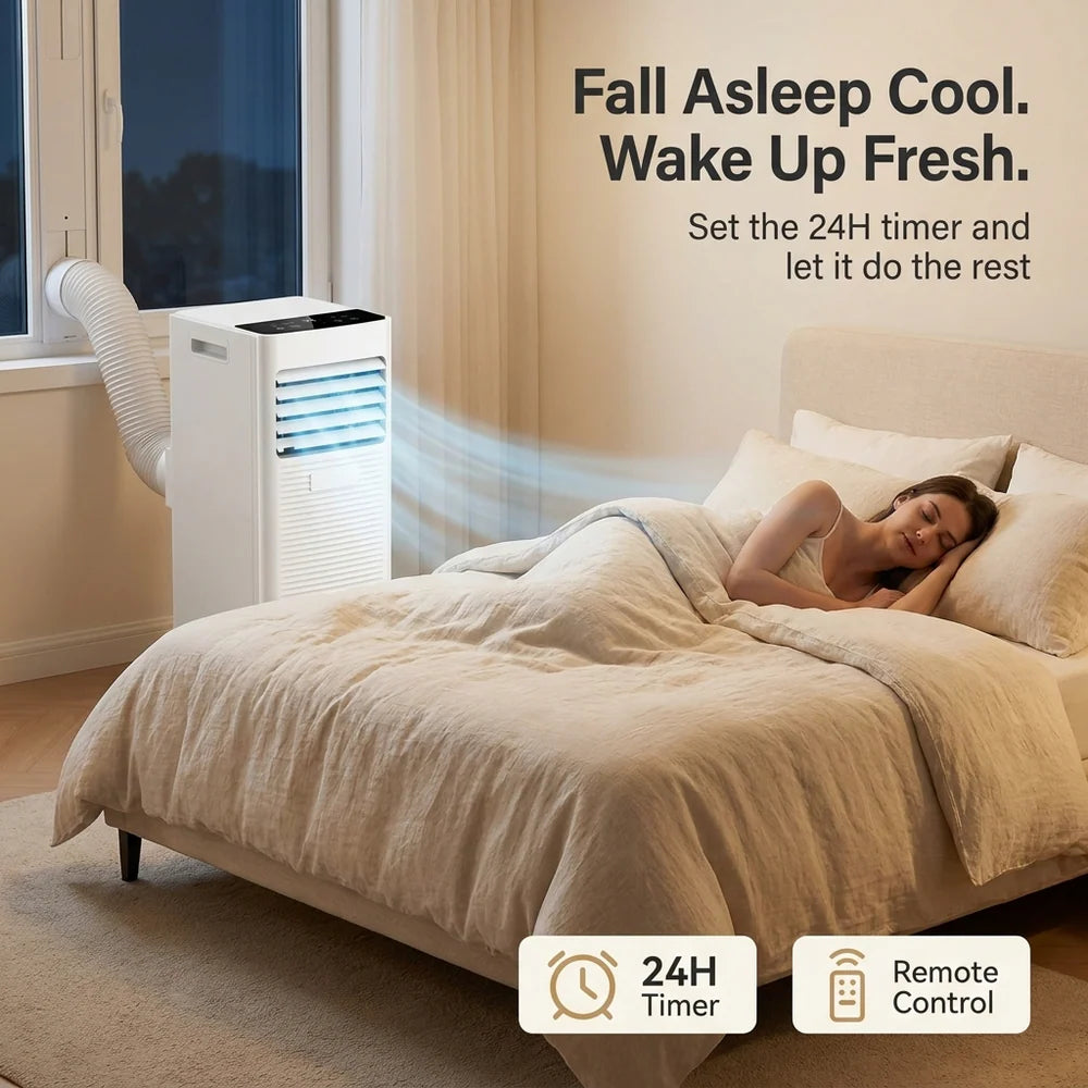 Air Con Unit 9000 BTU – Portable Air Conditioner & Dehumidifier with Window Kit