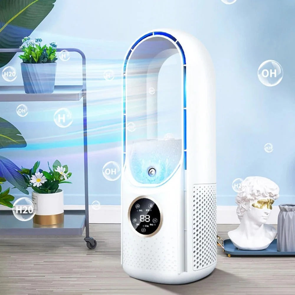 Bladeless Portable Air Conditioner | Ergonomic Design &  Ultra-Quiet Ideal for Home and Office Use