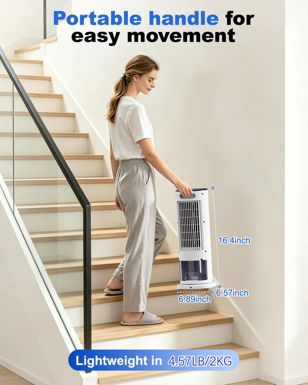 Portable 4-in-1 Room Cooler with Remote Control and Timer