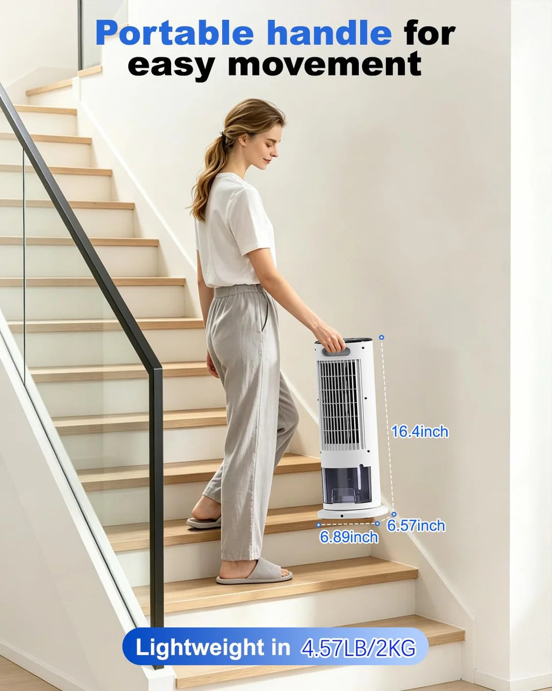 Portable 4-in-1 Room Cooler with Remote Control and Timer