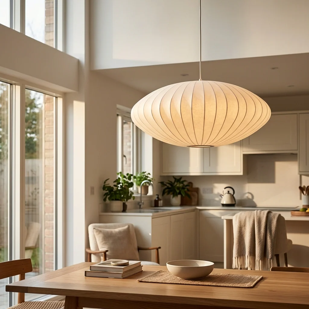 Silk Japanese Wabi Sabi Pendant Light