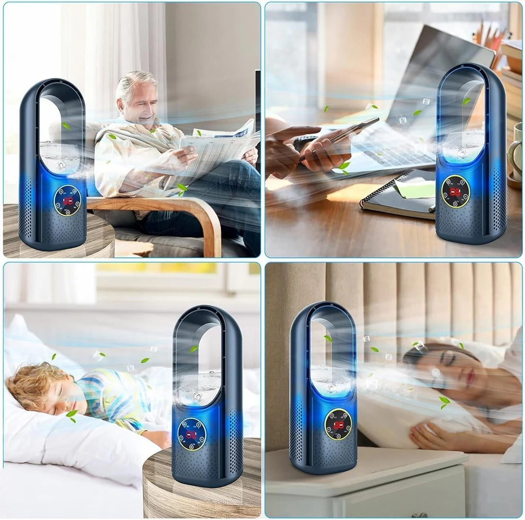 Bladeless Portable Air Conditioner | Ergonomic Design &  Ultra-Quiet Ideal for Home and Office Use