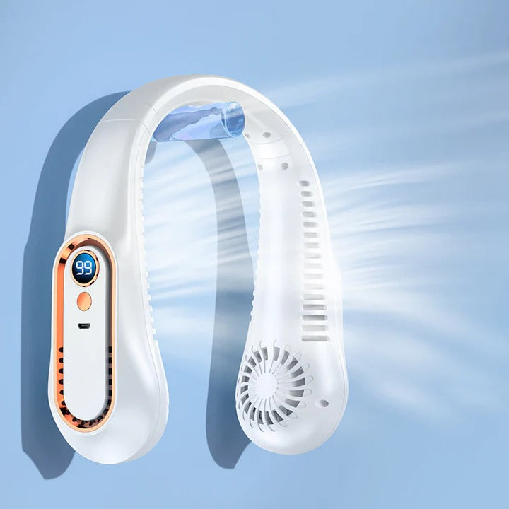 Unisex Portable Neck Fan Digital Display