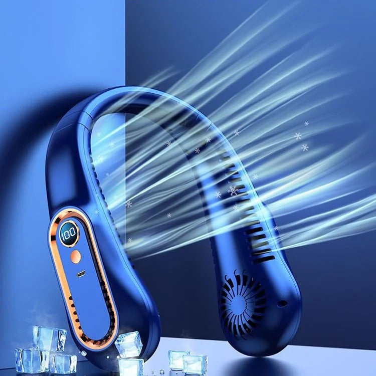 Unisex Portable Neck Fan Digital Display