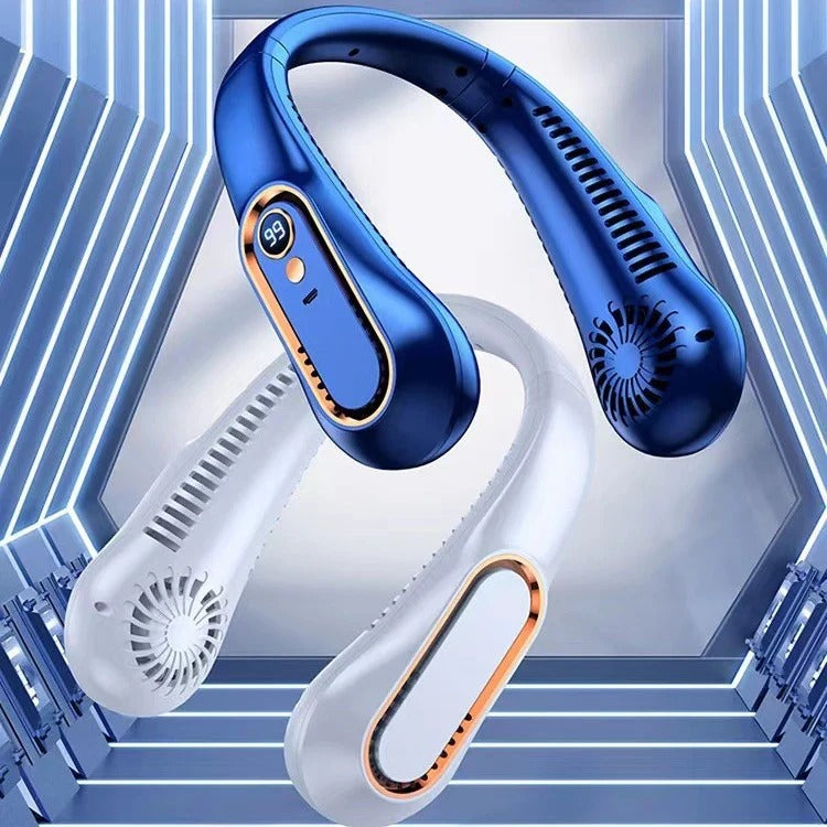 Unisex Portable Neck Fan Digital Display