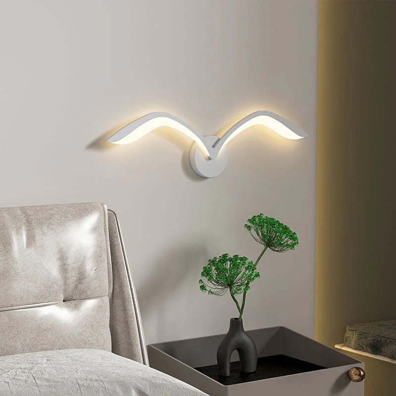 Nordic Minimalist Seagull 1-Light LED Wall Sconce Lamp