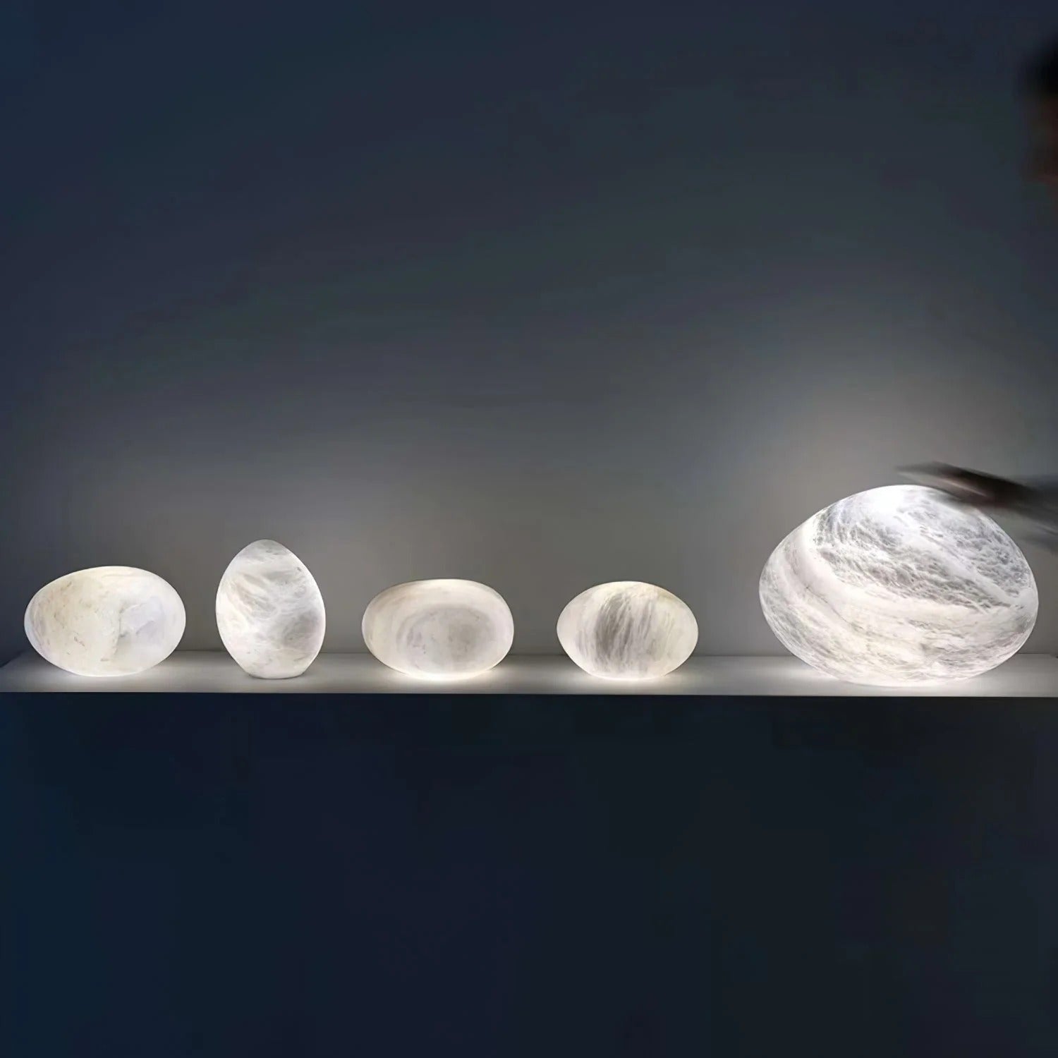 Elegant Pendant Light Brass Alabaster Adjustable Height