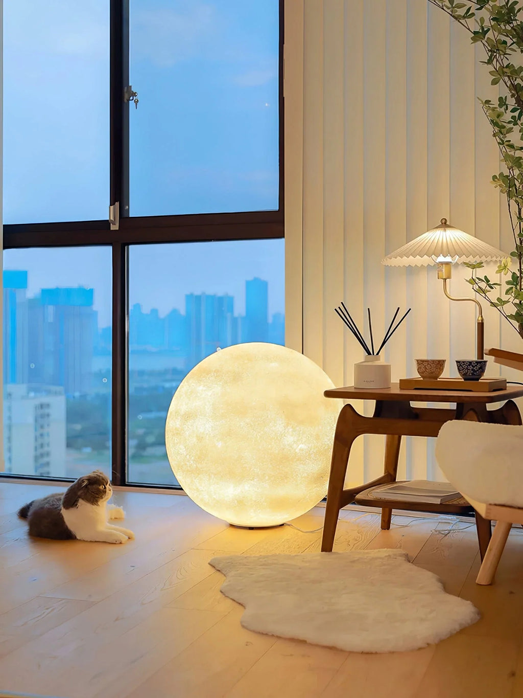 3D Moon Lamp Table LED Dimmable Bedside Night Light Bedroom Home Decor