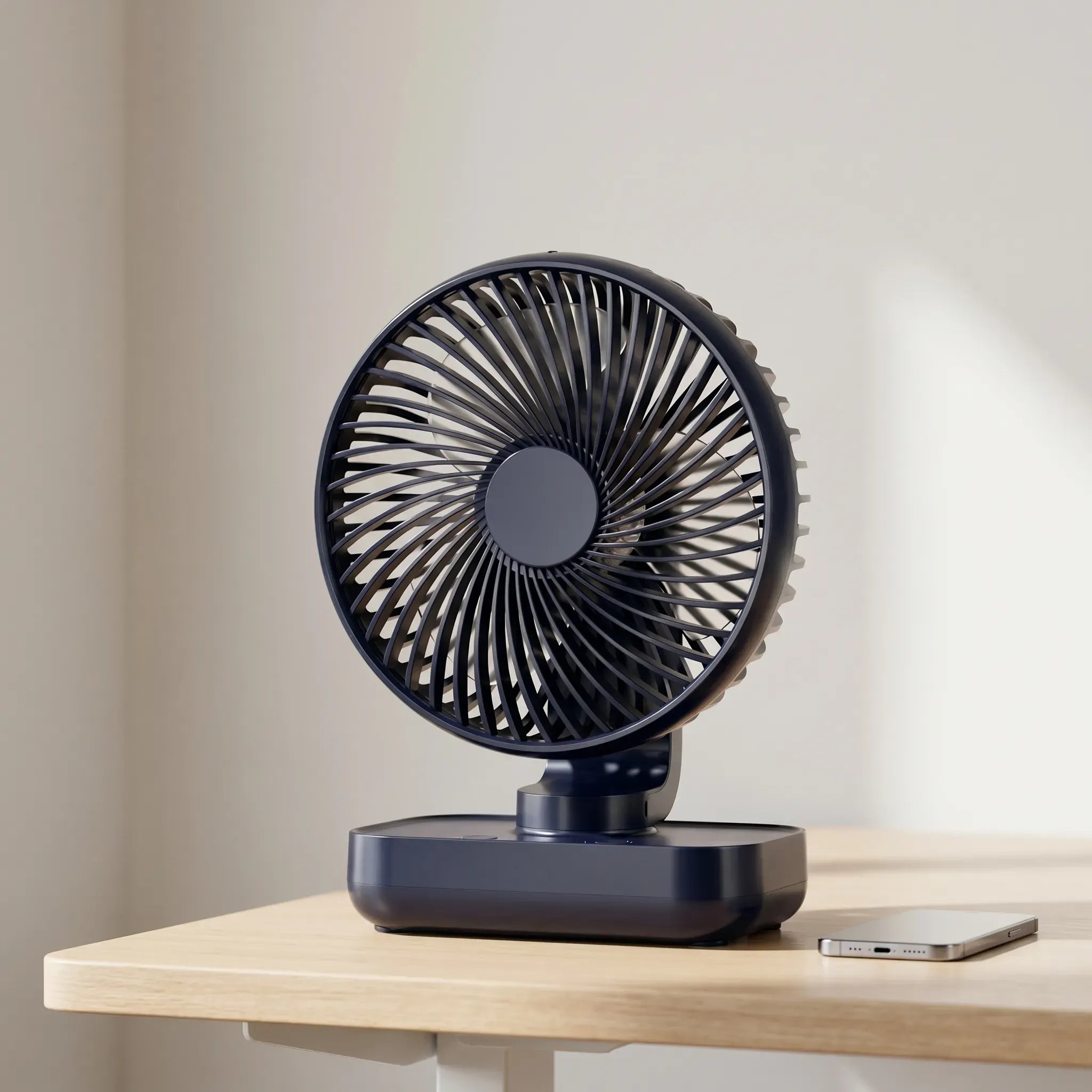 Rechargeable Oscillating Desk Fan - Cooling Office Spaces