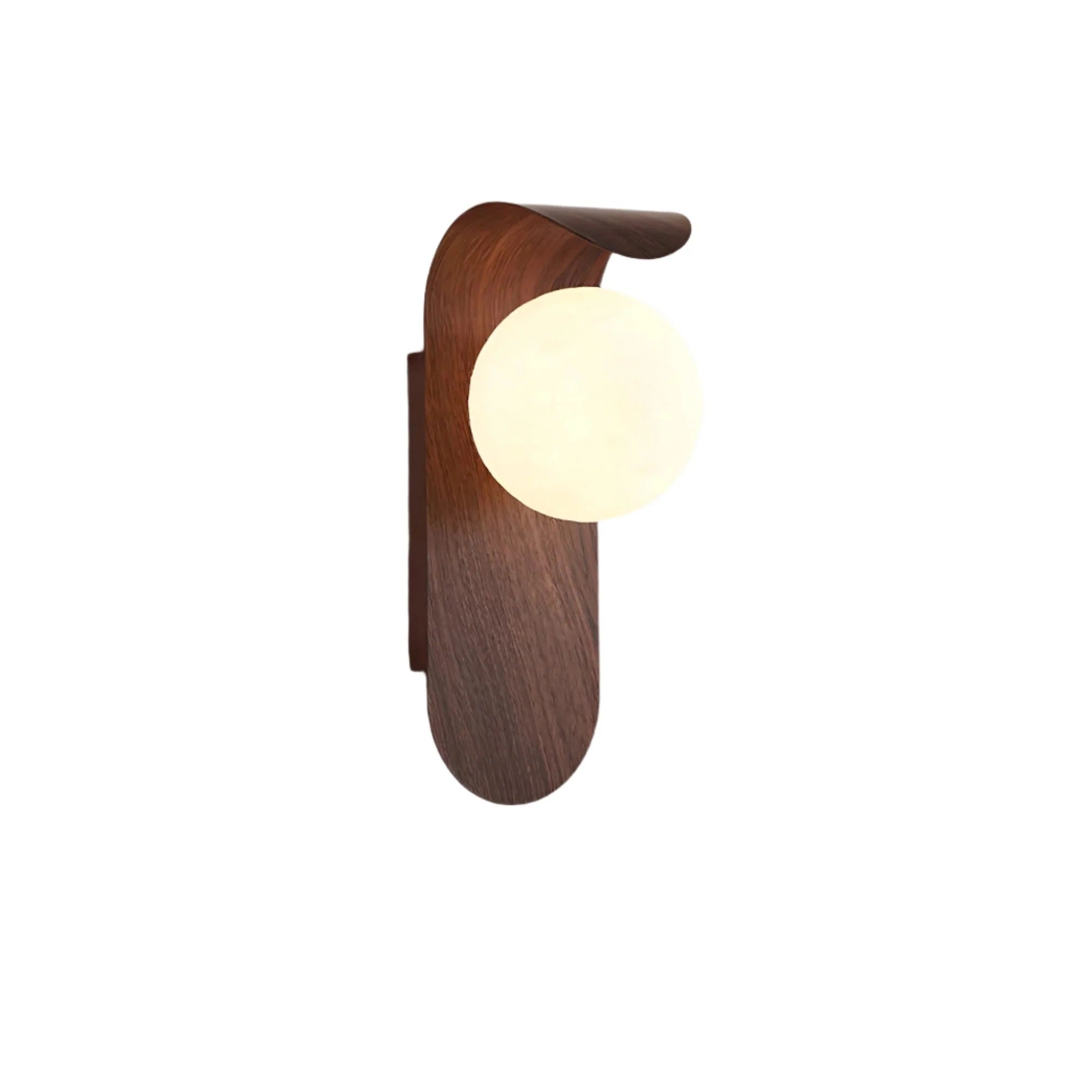 Scandinavian Wood Globe Wall LED 1-Light