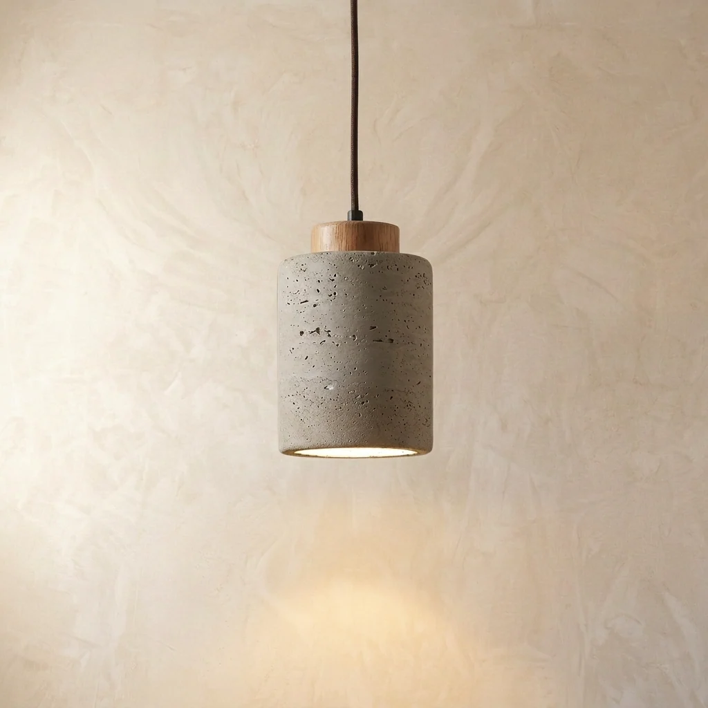 Natural Travertine Stone Pendant Light