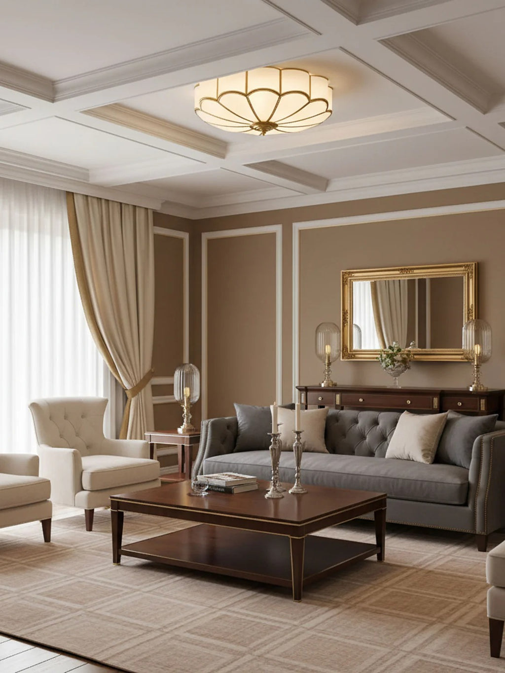 Flower Shape Glass Recessed Ceiling Light