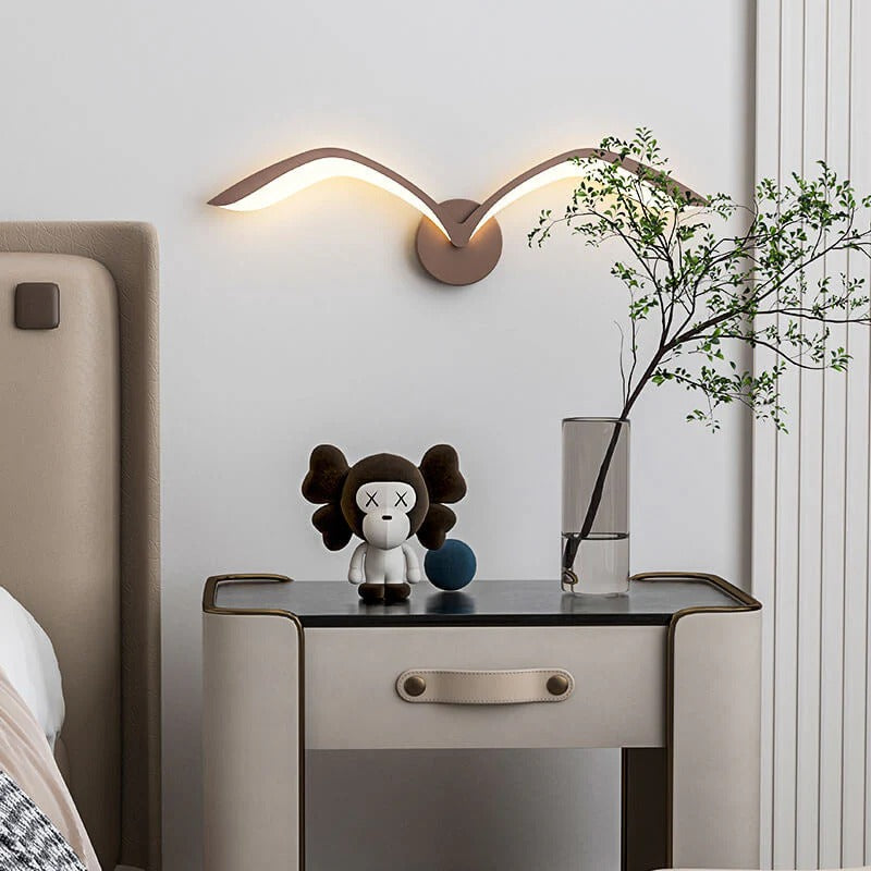 Nordic Minimalist Seagull 1-Light LED Wall Sconce Lamp