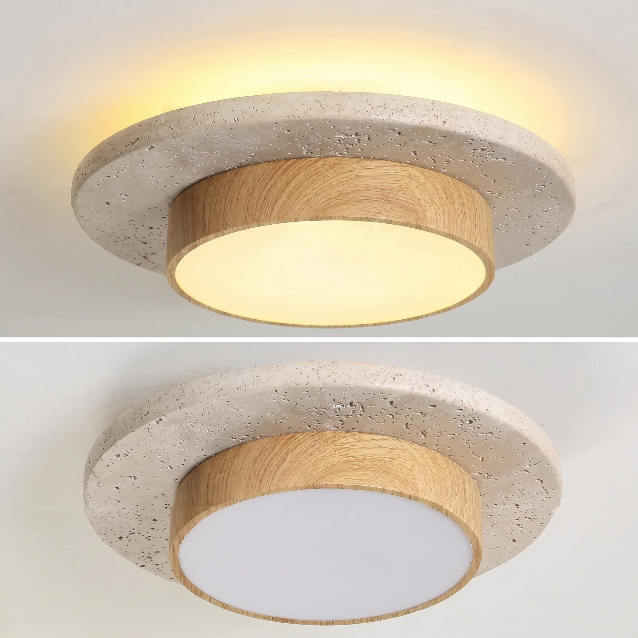 Nordic Wood LED Flush Mount Ceiling Light