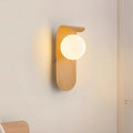 Scandinavian Wood Globe Wall LED 1-Light