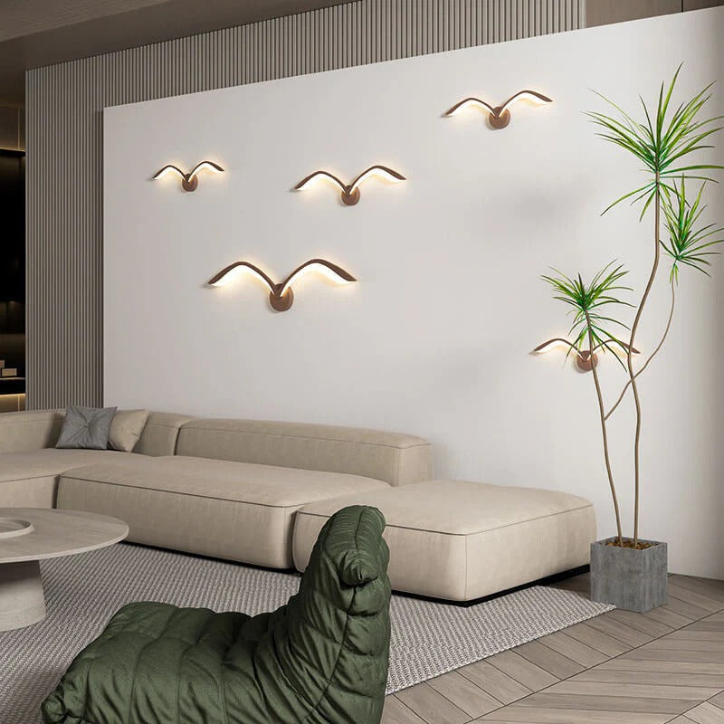 Nordic Minimalist Seagull 1-Light LED Wall Sconce Lamp