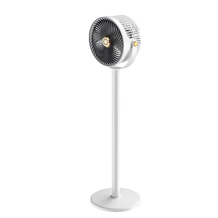 High-Performance Standing Fan with 360-Degree Rotation and Remote Control