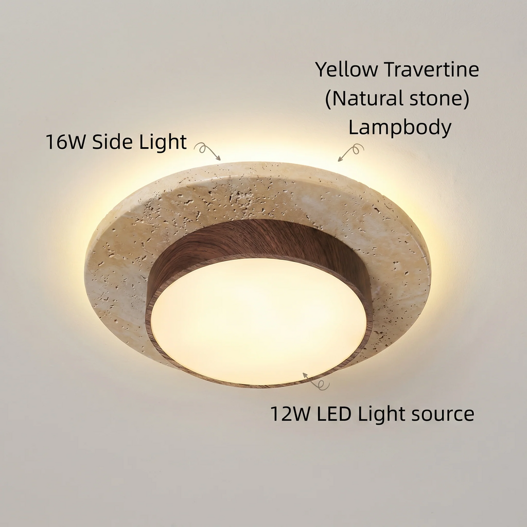Nordic Wood LED Flush Mount Ceiling Light