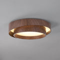 Nordic Walnut Grain LED Flush Mount Ceiling Light