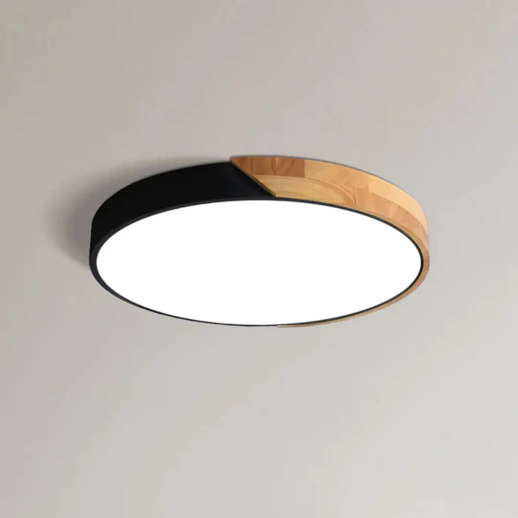 Scandinavian Wooden LED Ceiling Light Fixture – Modern Mount Design