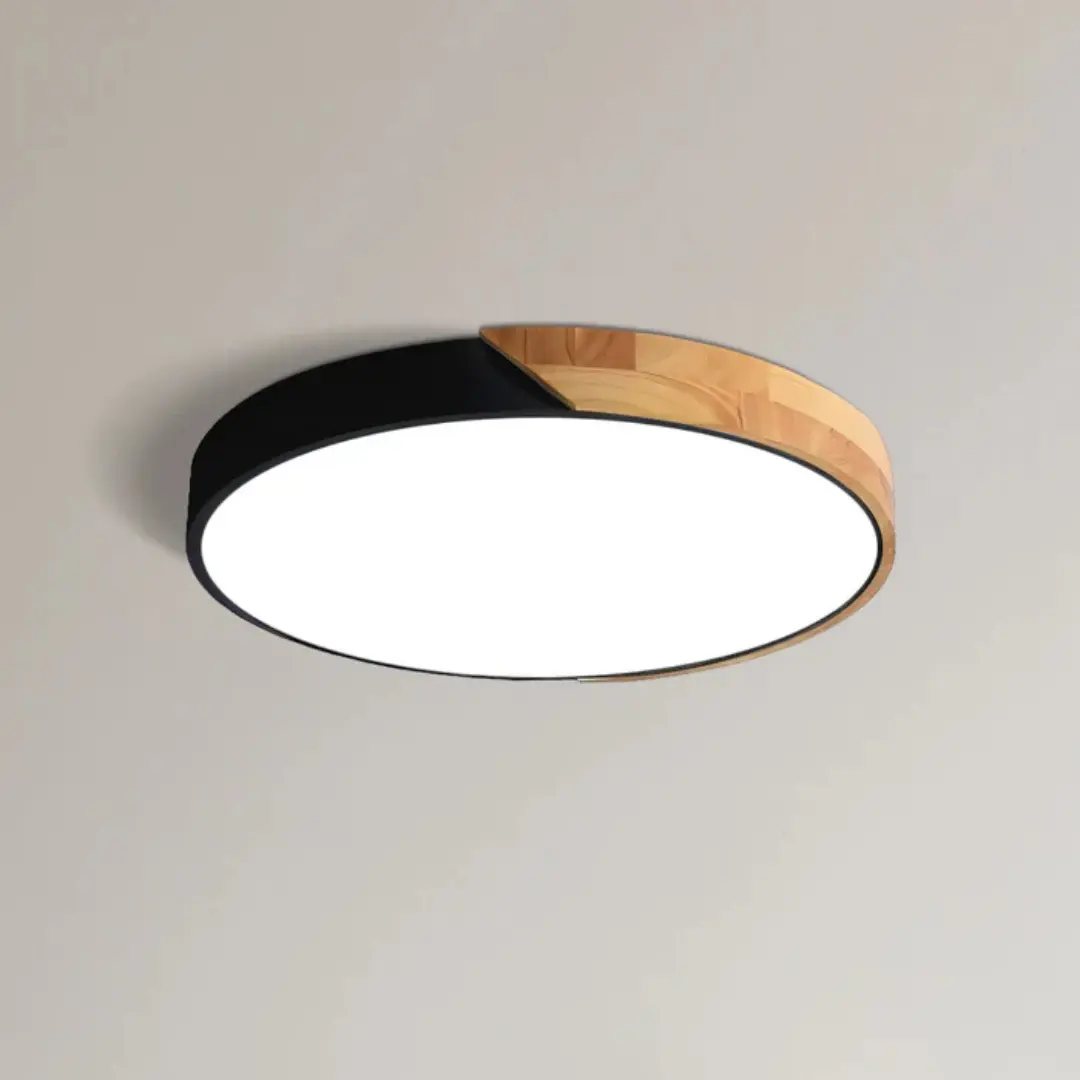 Scandinavian Wooden LED Ceiling Light Fixture – Modern Mount Design