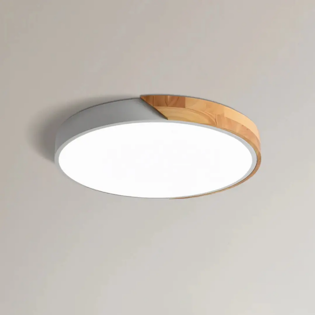 Scandinavian Wooden LED Ceiling Light Fixture – Modern Mount Design