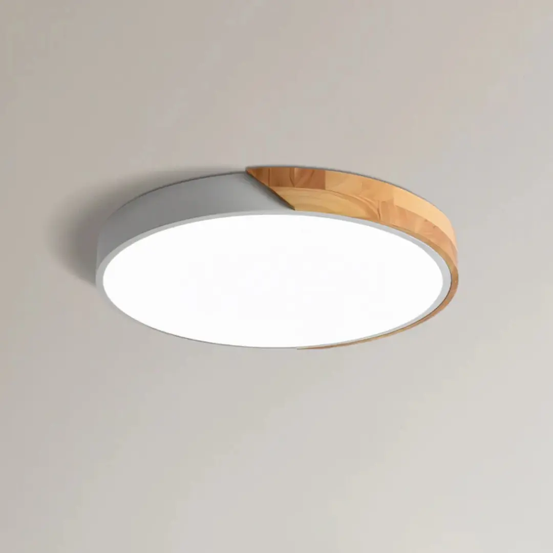 Scandinavian Wooden LED Ceiling Light Fixture – Modern Mount Design