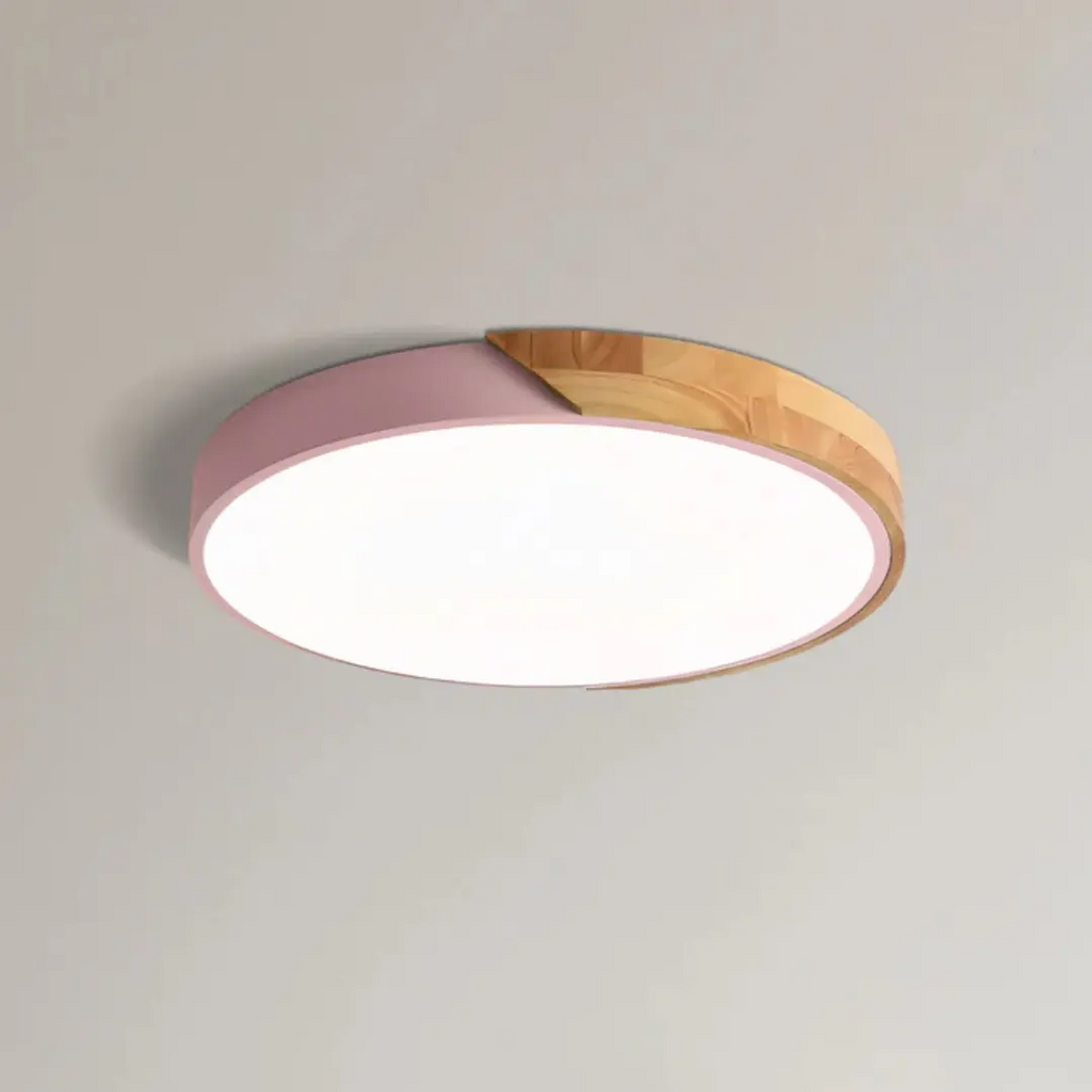 Scandinavian Wooden LED Ceiling Light Fixture – Modern Mount Design