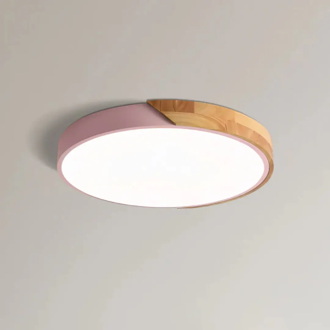 Scandinavian Wooden LED Ceiling Light Fixture – Modern Mount Design