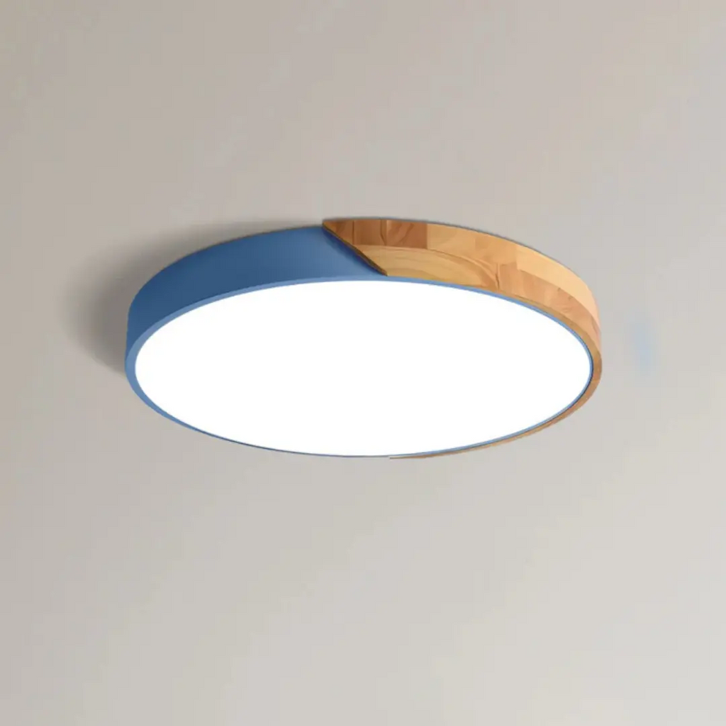 Scandinavian Wooden LED Ceiling Light Fixture – Modern Mount Design