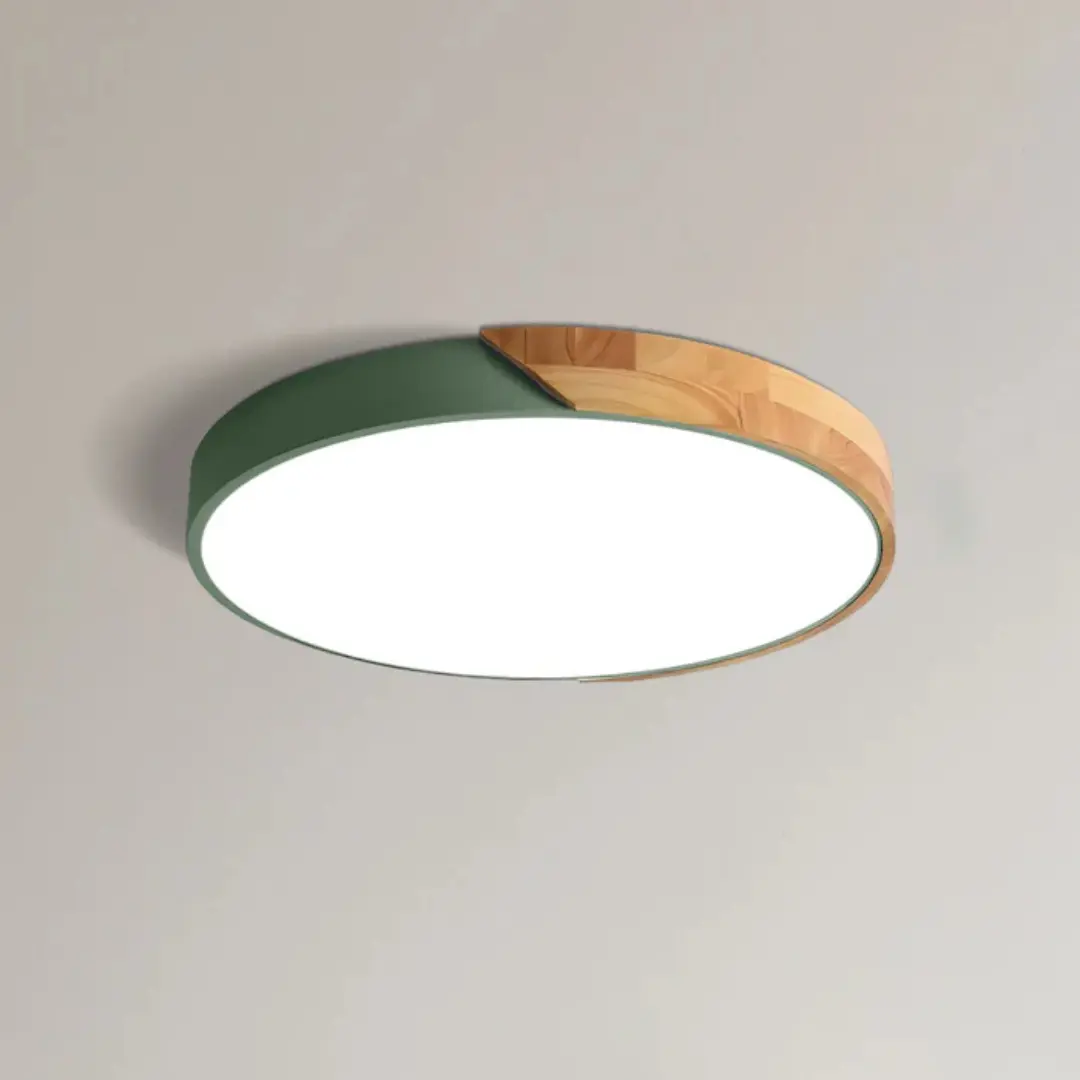 Scandinavian Wooden LED Ceiling Light Fixture – Modern Mount Design