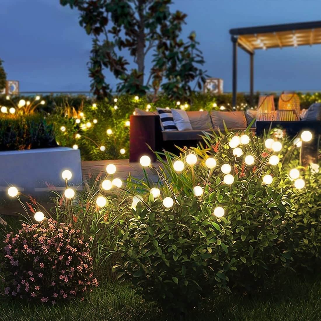 Elegant Solar Firefly Garden Lights | Outdoor Lighting with Lumens for Gardens or Patios