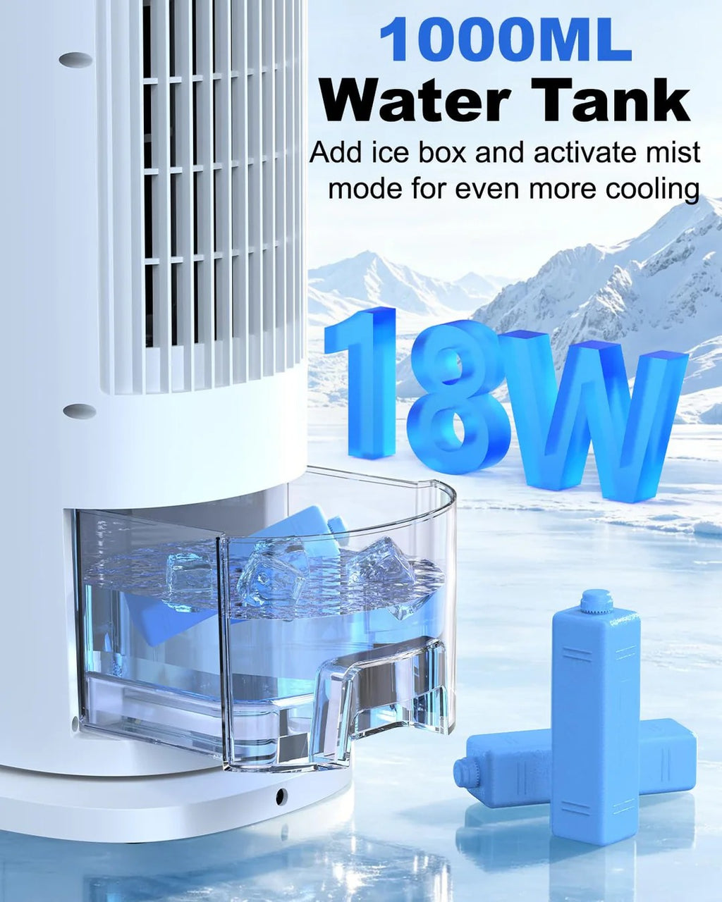 Portable 4-in-1 Room Cooler with Remote Control and Timer