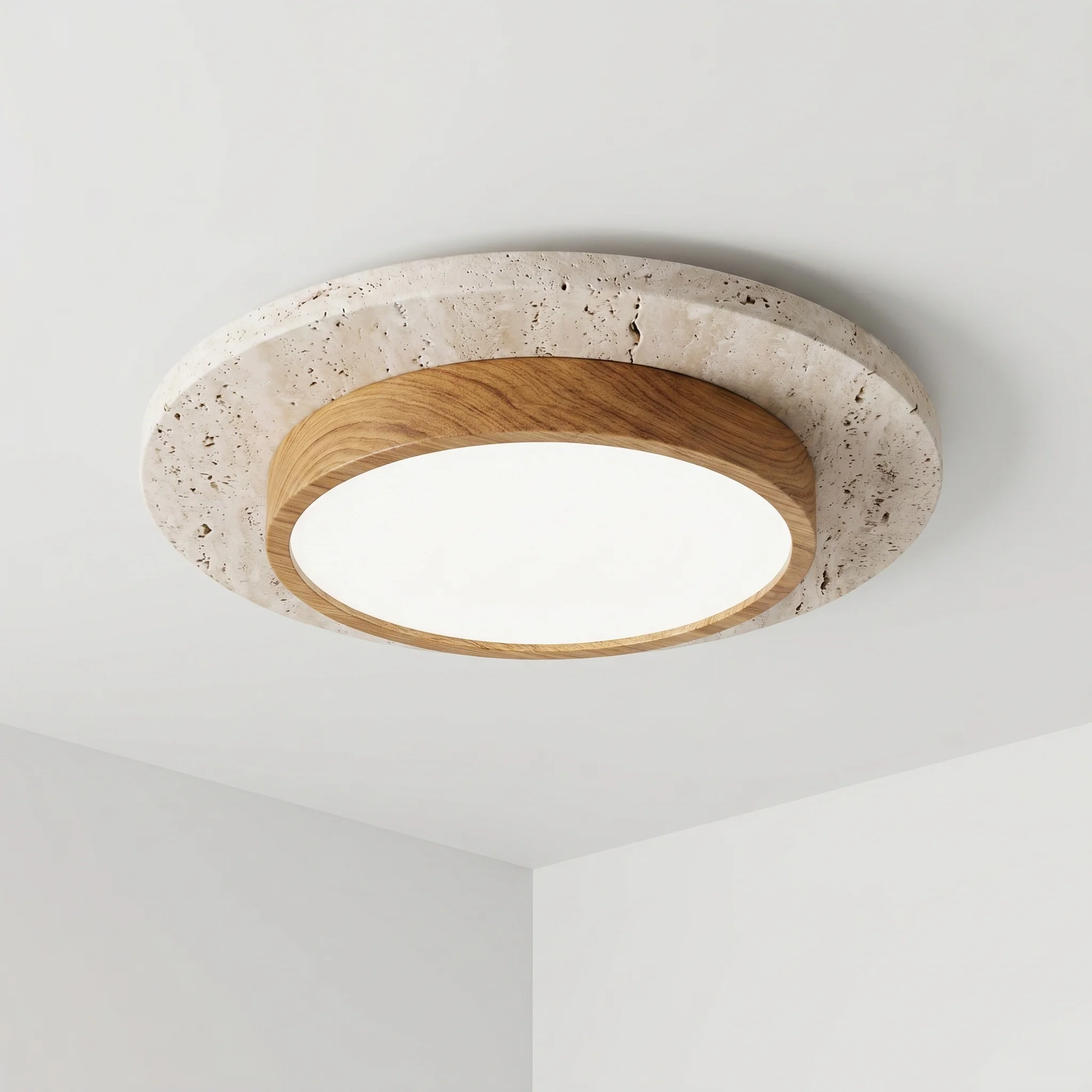 Nordic Wood LED Flush Mount Ceiling Light