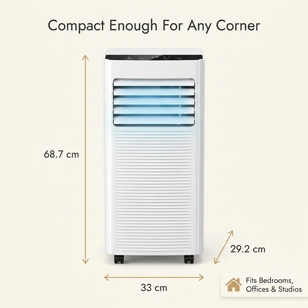 Air Con Unit 9000 BTU – Portable Air Conditioner & Dehumidifier with Window Kit